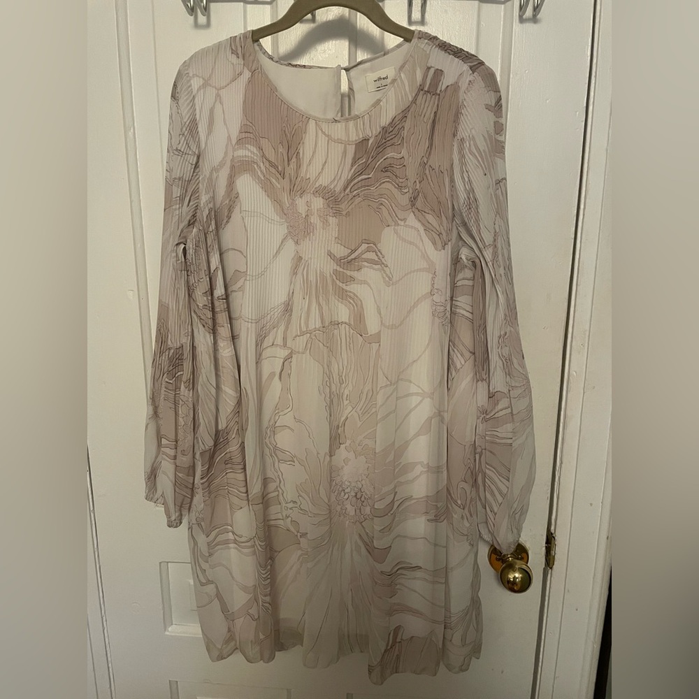 Wilfred Beige Floral Long Sleeve Daydreamer Dress